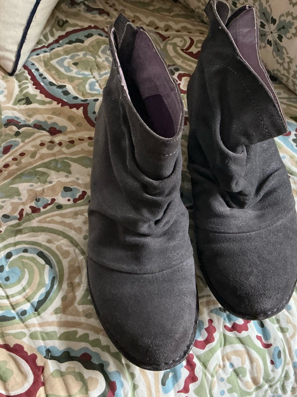 Dansko Women's Black Suede Slouch Ankle Boots